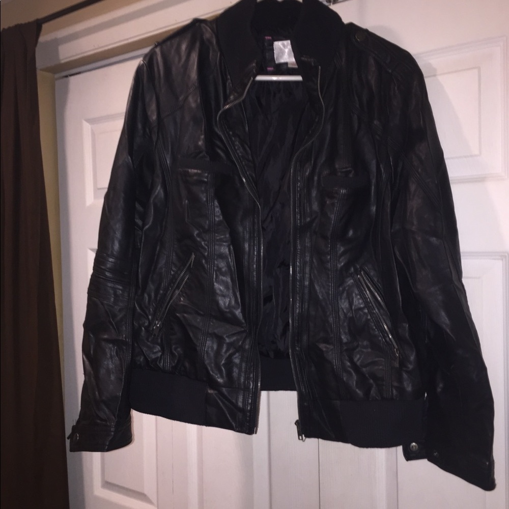 Women’s leather look jacket from target